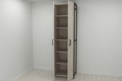 Шафа Гардероб Уні секція 7 серії Конект Ferrum-decor 220x60x50 см Чорний метал ДСП Дуб Сан-Марино 16 мм (FRD-106903) FRD-106903 фото 2