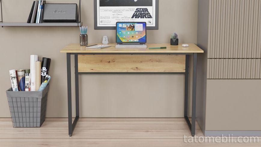 Комп'ютерний стіл Ferrum-decor Коді 75x140x70 чорний ДСП Дуб Артизан 16 мм (FRD-107203) FRD-107203 фото