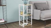 Етажерка 3/34 Ferrum-decor Серії Конект 73x34x28 білий ДСП Дуб Сонома 16мм (FRD-104298) FRD-104298 фото 3