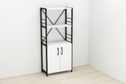 Етажерка 3/60 Ferrum-decor Серії Конект із тумбою 144x60x28 Чорний ДСП Біле (FRD-104442) FRD-104442 фото 2