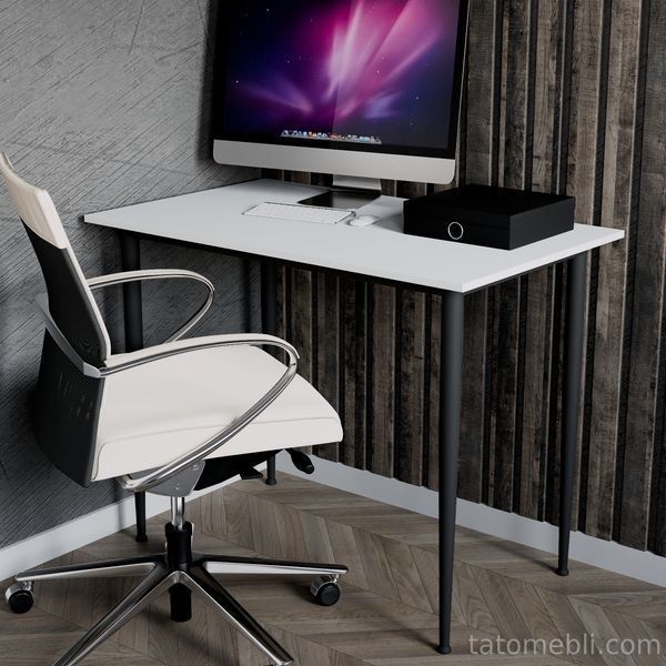 Універсальний стіл Prime Ferrum-decor 750x1200x700 Чорний метал ДСП Білий 16 мм (FRD-107663) FRD-107663 фото