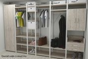Шафа Гардероб Уні секція 6 серії Конект Ferrum-decor 220x60x50 см Білий метал ДСП Дуб Сан-Марино 16 мм (FRD-106913) FRD-106913 фото 1