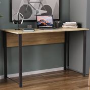 Письменный стол Ferrum-decor Курт 75x100x70 черный ДСП Дуб Сонома 16мм (FRD-103927) FRD-103927 фото 1