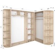 Шафа купе кутова (180х45х210 / 90х60х210) Фенікс FN10237 фото 2