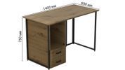 Комп'ютерний стіл Ferrum-decor Отто 75x140x60 чорний ДСП Дуб Артизан 16 мм (FRD-107015) FRD-107015 фото 3