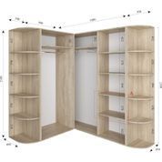 Шафа купе кутова (90х60х210 / 180х45х210) Фенікс FN10238 фото 2