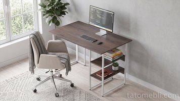 Стіл письмовий Кевін Ferrum-decor 75x120x60 Білий метал ДСП Дуб Кремона Канолло 16 мм (FRD-108016) FRD-108016 фото