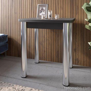Обеденный стол раскладной LION Нота Мини Антрацит 60x70/70x120 (LION-041290) LION-041290 фото