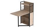 Стол книжка с этажеркой Практик 1 Ferrum-decor 1200x640x990 Черный металл ДСП Дуб Сан-Марино 16 мм (FRD-104612) FRD-104612 фото 4