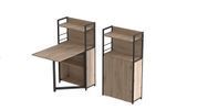 Стол книжка с этажеркой Практик 1 Ferrum-decor 1200x640x990 Черный металл ДСП Дуб Сан-Марино 16 мм (FRD-104612)