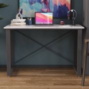 Письмовий стіл Ferrum-decor Драйв 750x1400x600 Чорний метал ДСП Бетон 32 мм (FRD-103344) FRD-103344 фото 3