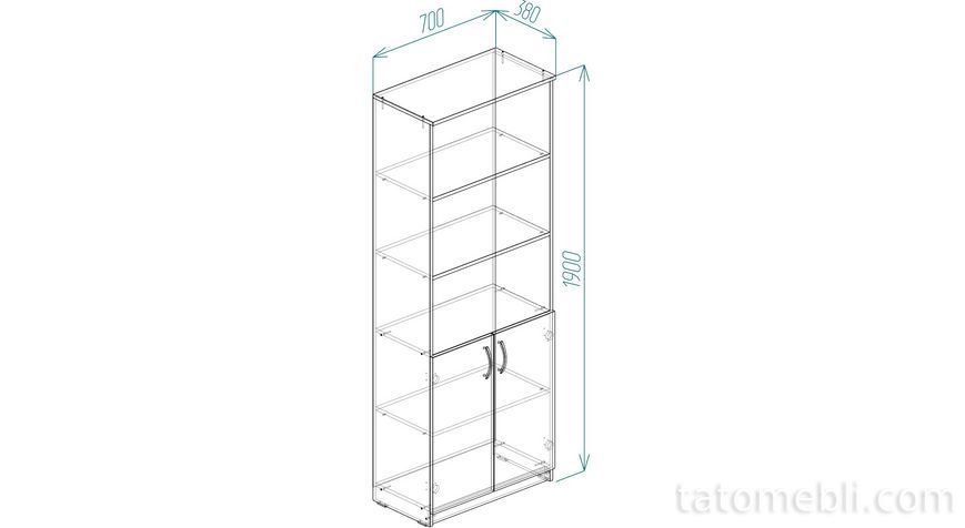 Шкаф Анжело Ferrum-decor на 5 полок с 2 дверями 1900x700x380 ДСП Дуб Сонома 16 мм (FRD-105034) FRD-105034 фото
