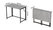 Стол раскладной Морис 900 Ferrum-decor 750x900x500 Черный металл ДСП Бетон 16 мм (FRD-107317) FRD-107317 фото 1