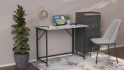 Стол раскладной Морис 900 Ferrum-decor 750x900x500 Черный металл ДСП Бетон 16 мм (FRD-107317) FRD-107317 фото 14