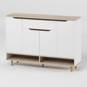 Тумба для взуття у передпокій LION Салліван Тумба-2 Німфея Альба (білий)/Дуб Сонома (LION-041134) LION-041134 фото 2