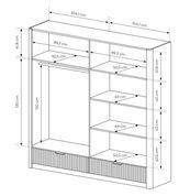 Шкаф для одежды Perfect Home Ланте/Lante 4-дверный с зеркалом и золотыми ручками 4D2S/213 Беж (PFH-091124) PFH-091124 фото 3
