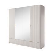 Шкаф для одежды Perfect Home Ланте/Lante 4-дверный с зеркалом и золотыми ручками 4D2S/213 Беж (PFH-091124) PFH-091124 фото 1
