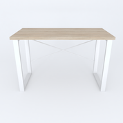 Письменный стол Ferrum-decor Драйв 750x1400x700 Белый металл ДСП Дуб Сонома 32 мм (FRD-103418) FRD-103418 фото 3