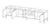 Тумба под телевизор Perfect Home Ларс/Lars 3-дверная 3D/203 Антрацит (PFH-091024) PFH-091024 фото 4