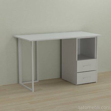 Письмовий стіл Ferrum-decor Отто 75x140x70 білий ДСП Біле 16мм (FRD-101051) FRD-101051 фото