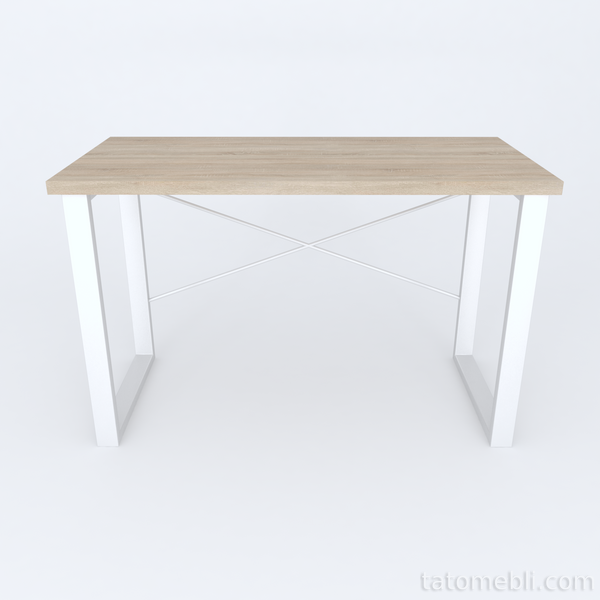 Письменный стол Ferrum-decor Драйв 750x1400x700 Белый металл ДСП Дуб Сонома 32 мм (FRD-103418) FRD-103418 фото