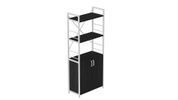 Етажерка 3/60 Ferrum-decor Серії Конект із тумбою 144x60x28 Білий ДСП Артизан (FRD-104454)