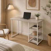 Стіл письмовий Кевін Ferrum-decor 75x100x60 Білий метал ДСП Кашемір 32 мм (FRD-108121) FRD-108121 фото 3