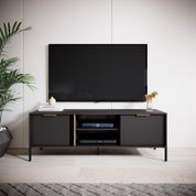 Тумба под телевизор Perfect Home Ларс/Lars 2-дверная 2D/153 Антрацит (PFH-091023) PFH-091023 фото 1