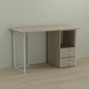 Письменный стол Ferrum-decor Отто 75x140x70 белый ДСП Дуб Сонома 16мм (FRD-101052) FRD-101052 фото 1