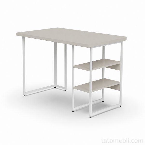 Стіл письмовий Кевін Ferrum-decor 75x100x60 Білий метал ДСП Кашемір 32 мм (FRD-108121) FRD-108121 фото