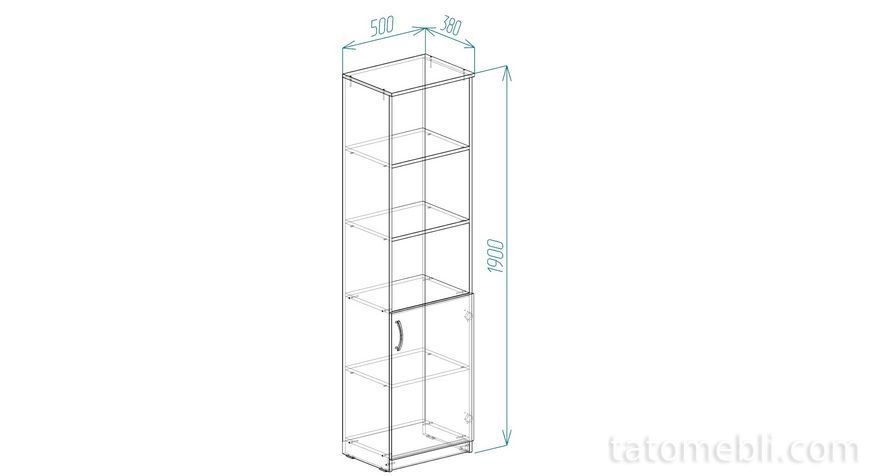 Пенал Анжело Ferrum-decor на 4 полки с 1 дверью 1900x500x380 ДСП Дуб Сан-Марино 16 мм (FRD-104949) FRD-104949 фото