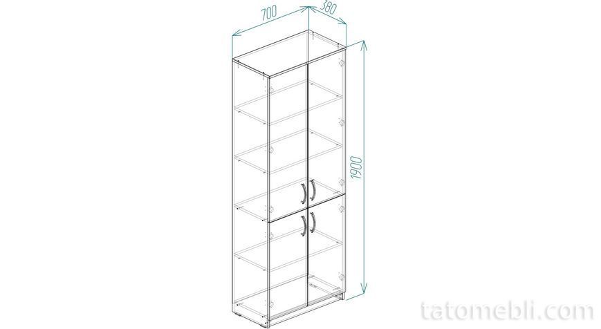 Шкаф Анжело Ferrum-decor на 5 полок с 4 дверями 1900x700x380 ДСП Дуб Сонома 16 мм (FRD-105040) FRD-105040 фото