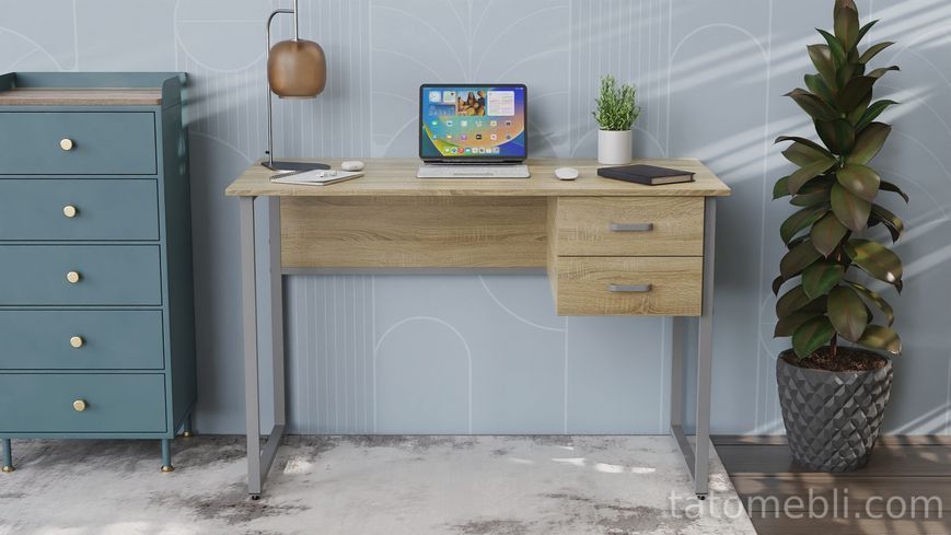 Комп'ютерний стіл Ferrum-decor Гаррі 75x140x60 сірий ДСП Дуб Сан-Марино 32мм (FRD-101469) FRD-101469 фото