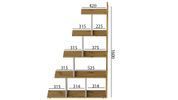 Етажерка Ferrum-decor Стелла 1600x1020x300 Білий метал ДСП Дуб Артізан (FRD-105489) FRD-105489 фото 3