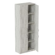 Шкаф Анжело Ferrum-decor на 5 полок с 4 дверями 1900x700x380 ДСП Бетон 16 мм (FRD-105042)