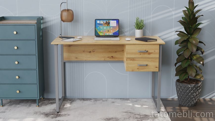 Компьютерный стол Ferrum-decor Дакота 75x120x70 серый ДСП Дуб Артизан 16мм (FRD-107271) FRD-107271 фото