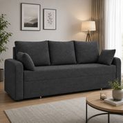 Диван розкладний ортопедичний Мекко Wilson 1950х1450 мм Bonel Standart Hard Plus IV категорія Bestseller Dark Grey (MEK-161221) MEK-161236 фото
