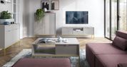 Комод високий Perfect Home Нова / Nova 2-дверний з золотими ніжками K104 Сірий (PFH-091235) PFH-091235 фото 5
