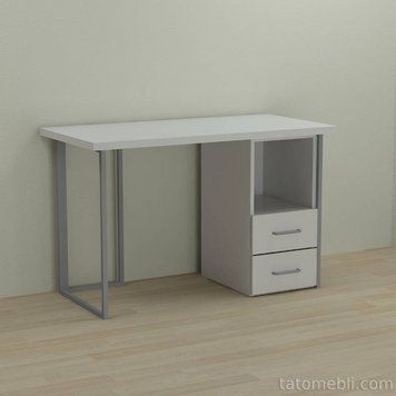 Письмовий стіл Ferrum-decor Отто 76x140x70 сірий ДСП Біле 32мм (FRD-101526) FRD-101526 фото