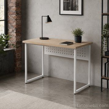 Стіл письмовий Майк Ferrum-decor 75x100x70 Білий метал ДСП Дуб Кремона Торро 32 мм (FRD-108355) FRD-108355 фото