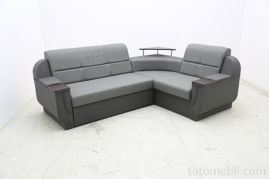 Диван Меркурій 255х190см (Кутовий, Рогожка, Сірий) DNKMRCL-ALLCLR фото