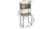 Стеллаж полка Бафрум 403 Ferrum-decor для стиральной машины 178x70,5x60,5 Черный металл ДСП Дуб Сонома 16 мм (FRD-107373) FRD-107373 фото 6