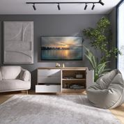 Большой комод с дверями и 3-мя ящиками Эверест Сити-1500 150,2х38х74,6 Дуб сонома/Белый (DTM-071102) DTM-071102 фото 5