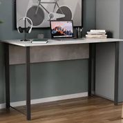 Стол письменный Курт Ferrum-decor 75x120x60 Черный металл ДСП Бетон 32 мм (FRD-106624)