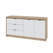Большой комод с дверями и 3-мя ящиками Эверест Сити-1500 150,2х38х74,6 Дуб сонома/Белый (DTM-071102) DTM-071102 фото 3