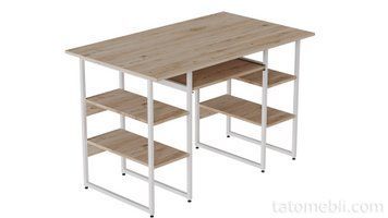 Комп'ютерний стіл Ferrum-decor Тім 75x140x70 білий ДСП Дуб Сан-Марино 32мм (FRD-101389) FRD-101389 фото