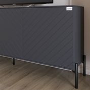 Тумба під телевізор із чорними металевими ніжками LION Амарант 168x40x76,5 см Дуб Ліворно/Перламутровий металік (LION-043035) LION-043035 фото 3