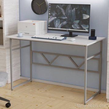 Письмовий стіл Ferrum-decor Раян 75x140x70 сірий ДСП Біле 16мм (FRD-101641) FRD-101641 фото
