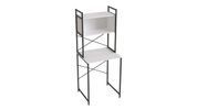 Стелаж-полиця Бафрум 403 Ferrum-decor для пральної машини 178x70,5x60,5 Чорний метал ДСП Білий 16 мм (FRD-107375) FRD-107375 фото 4