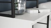 Стіл-тумба трансформер Смарт 3/2 з етажеркою Ferrum-decor 1430x1450x600 Чорний метал ДСП Біле 16 мм (FRD-105116) FRD-105116 фото 3